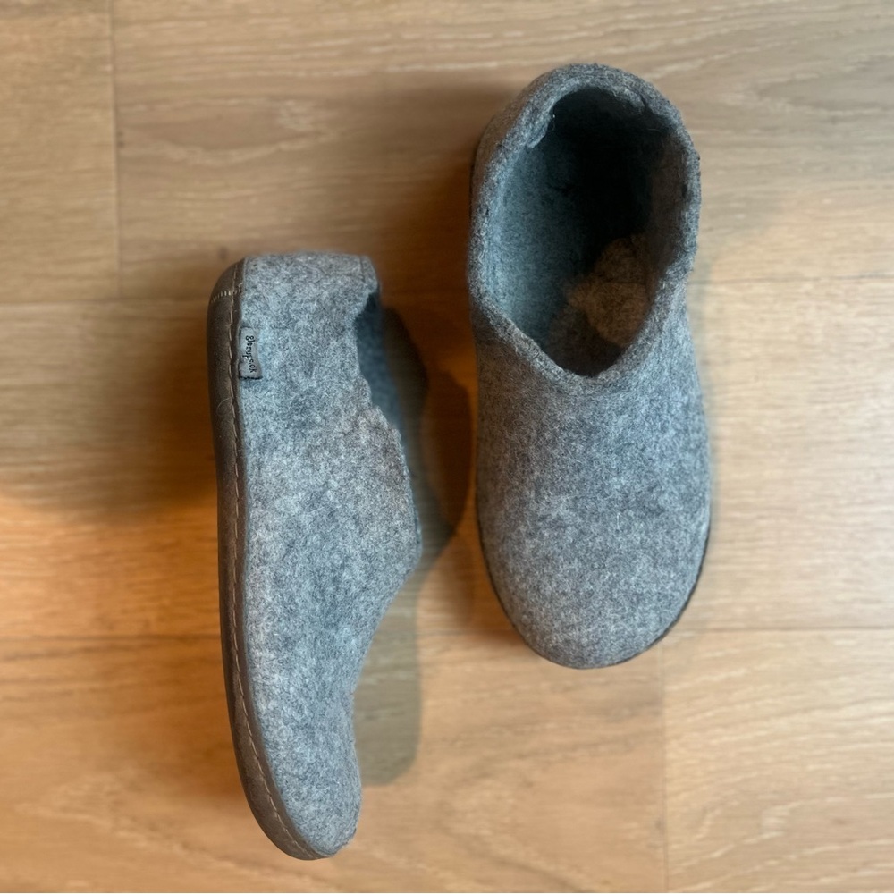 Glerups Gray Woolen Women’s Shoes
